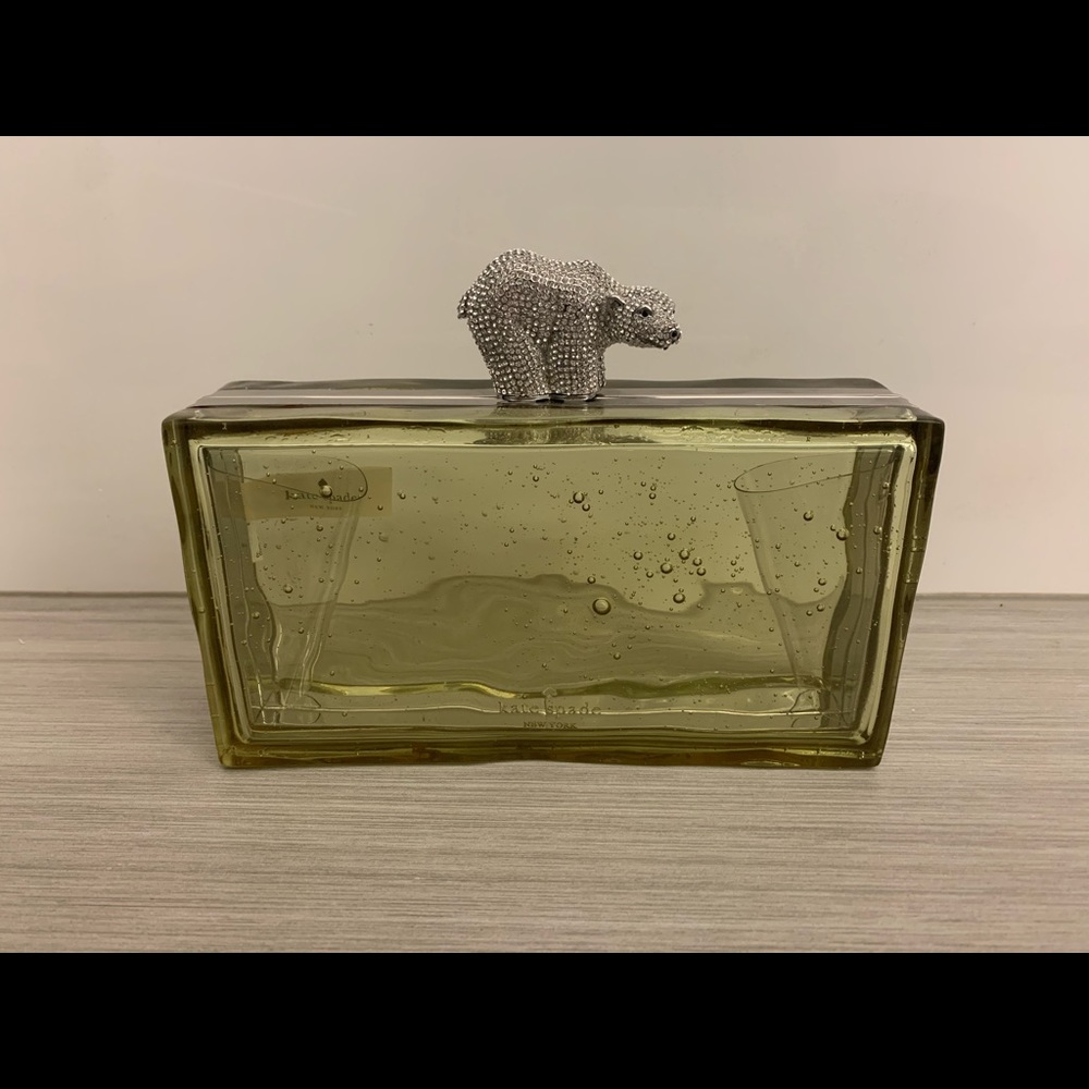 Rare Authentic Kate Spade Polar Bear on Ice Resin Clutch